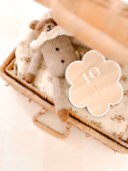 Cartes Etapes Fleurs en bois Bee Bohème