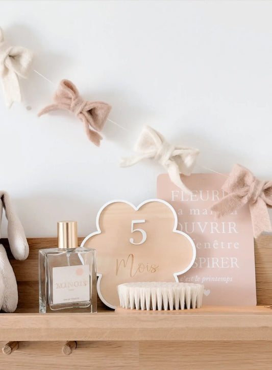 Guirlande Nœuds en Laine Feutrée – Écru &amp; Blush 🎀 Bee Bohème